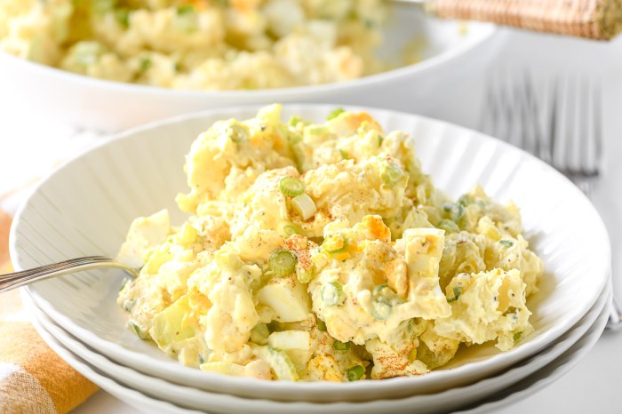 Grandmas creamy potato salad with sour cream