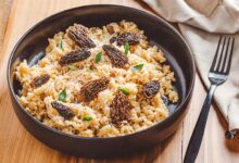 Morel mushroom and wild rice risotto