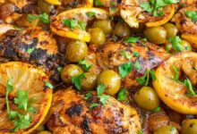 Moroccan chicken thigh sheet pan dinner