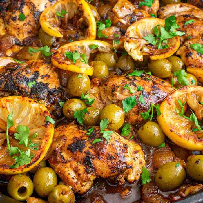 Moroccan chicken thigh sheet pan dinner