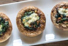 Mouth watering stuffed mushrooms