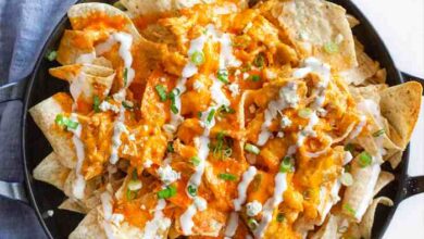 Kickin buffalo chicken nachos