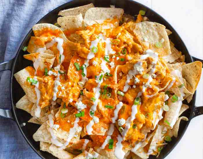 Kickin buffalo chicken nachos