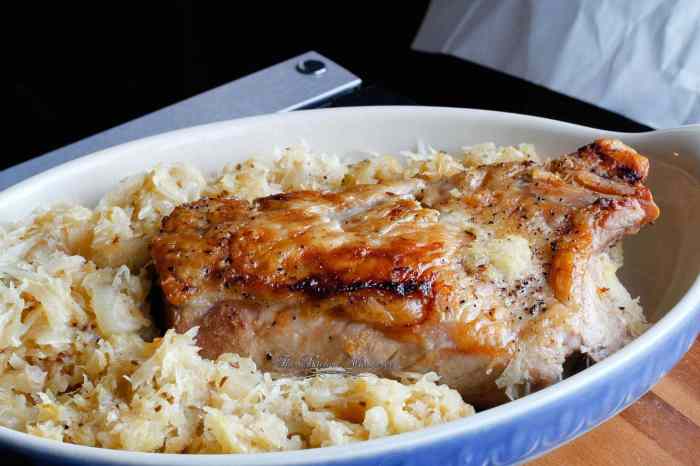 Pork roast and sauerkraut