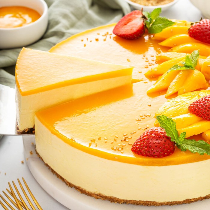 No bake mango cheesecake