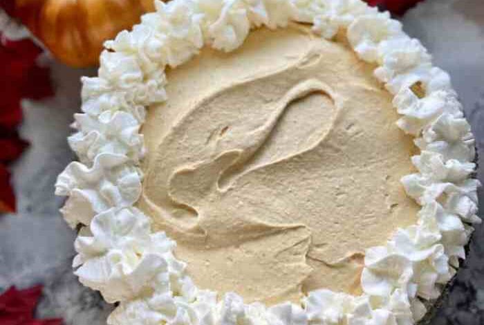 No bake pumpkin cheesecake pie