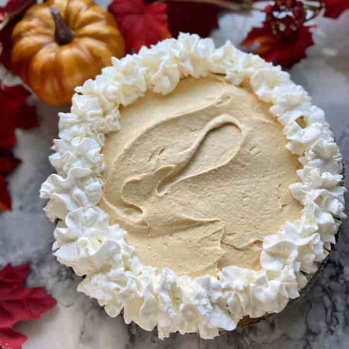 No bake pumpkin cheesecake pie