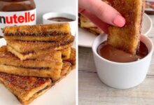 Nutella stuffed french toast