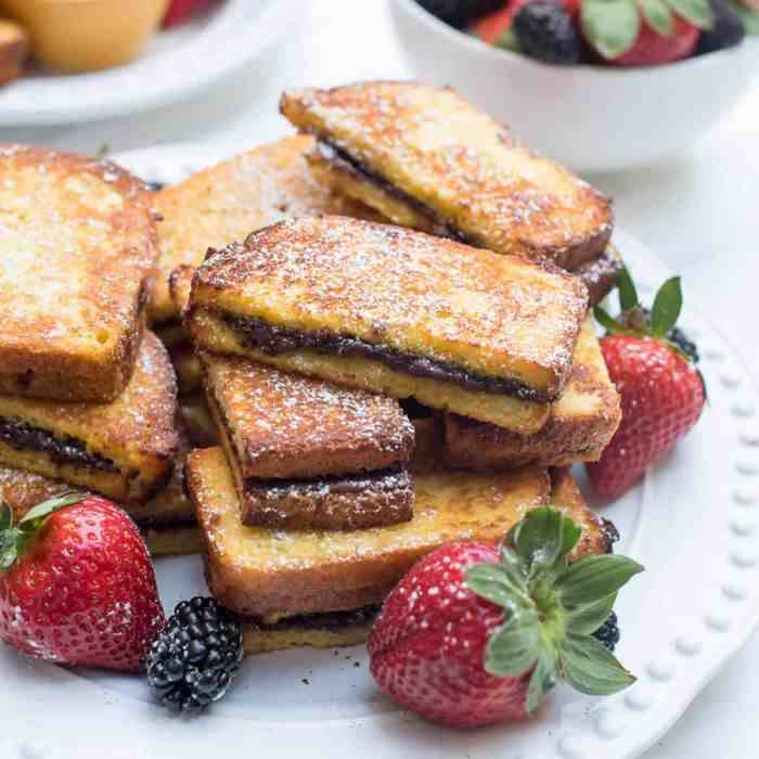 Nutella stuffed french toast