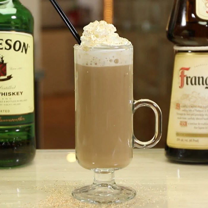 Hot nutty irish coffee