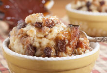 Old fashioned bread pudding