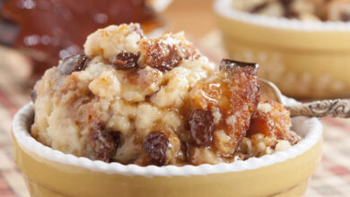 Old fashioned bread pudding