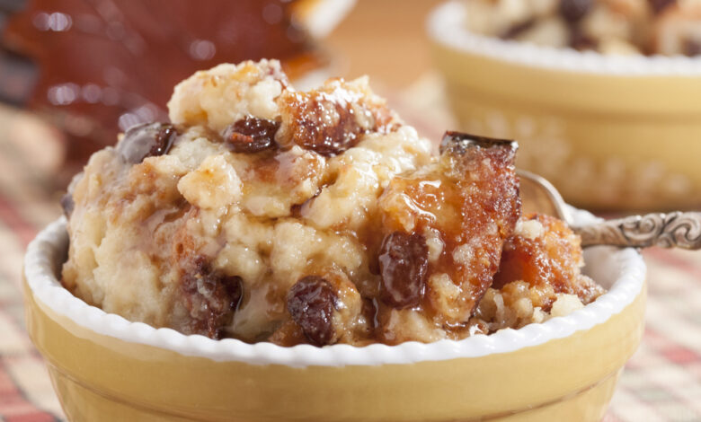 Old fashioned bread pudding