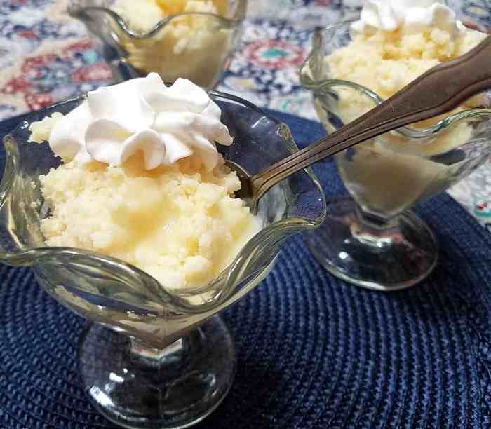 Old fashioned lemon pudding