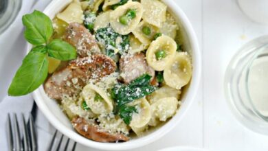 One pan orecchiette pasta