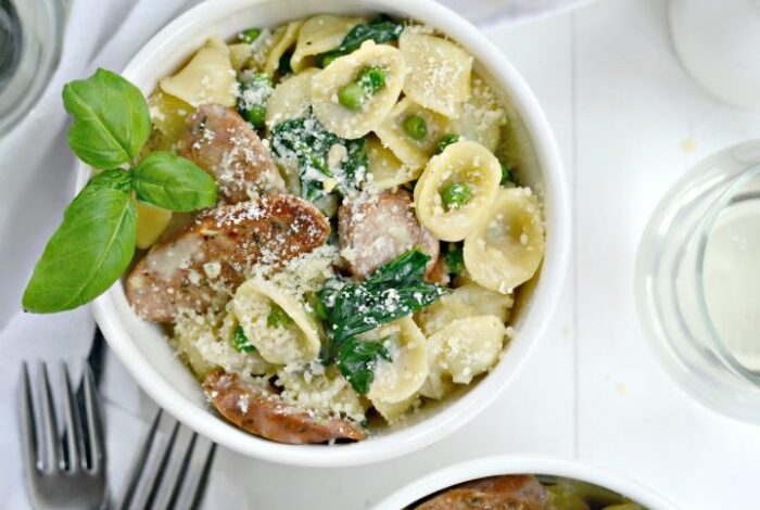 One pan orecchiette pasta