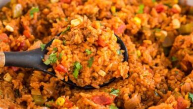 Spanish rice with ground beef