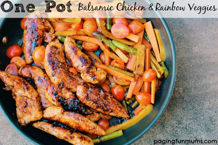 One pot balsamic chicken and veggies