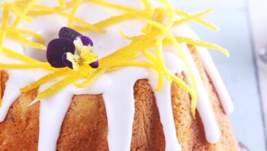 Strawberry orange bundt cake