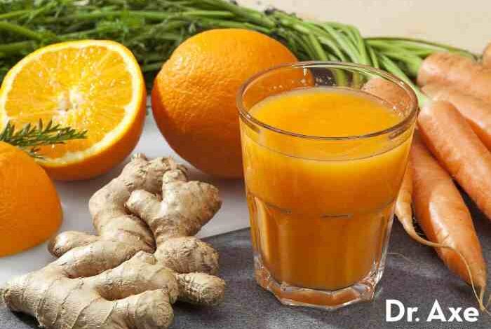 Orange carrot ginger juice