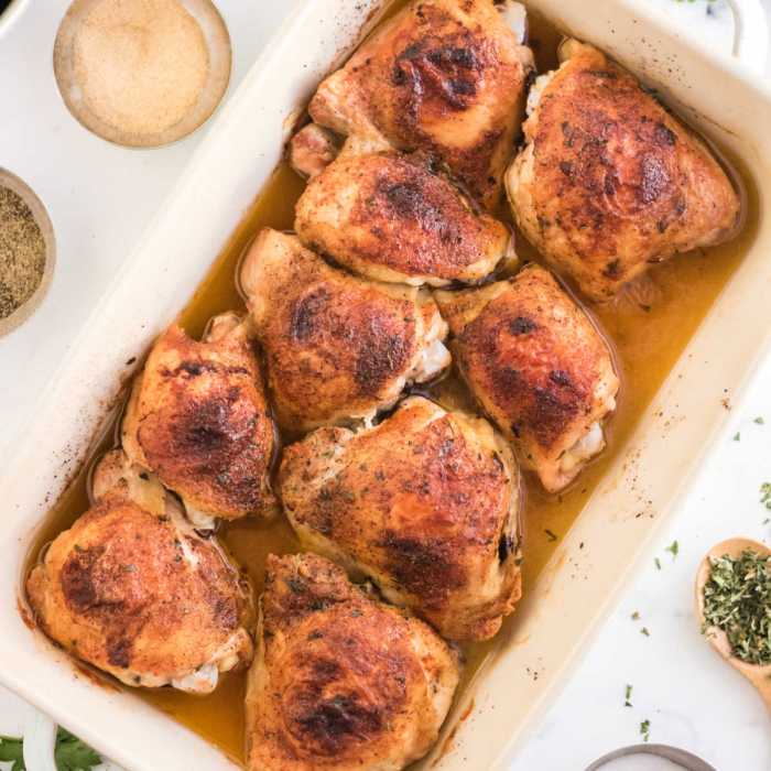 Easy oven braised chicken thighs