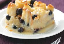 The best blueberry bread pudding