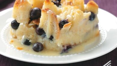 The best blueberry bread pudding