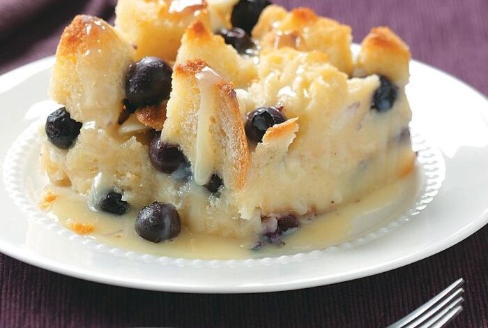 The best blueberry bread pudding