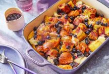 Casserole french toast blueberry overnight breakfast recipe