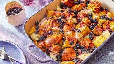 Casserole french toast blueberry overnight breakfast recipe