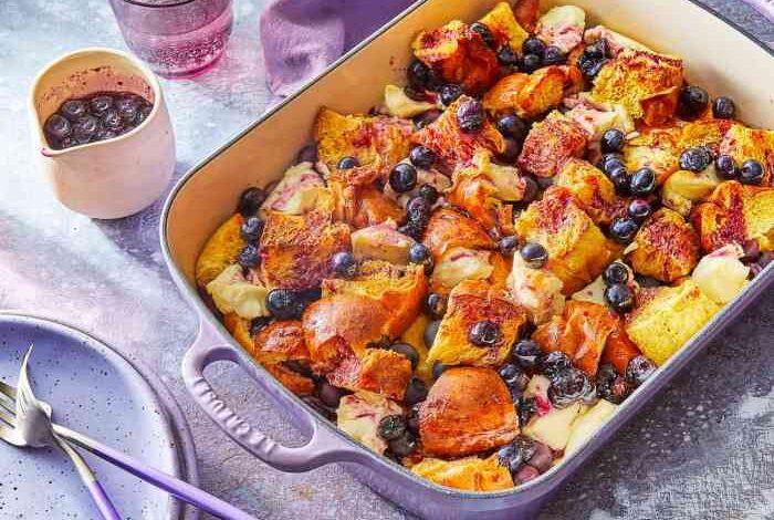 Casserole french toast blueberry overnight breakfast recipe