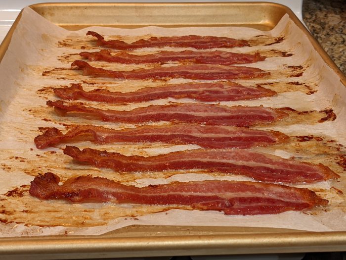 Crispy oven baked bacon