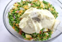 Old fashioned pea salad