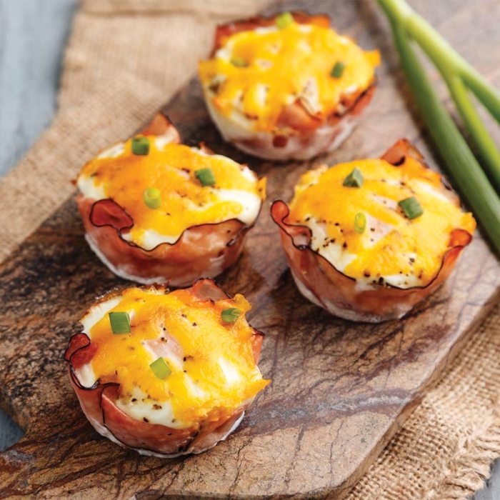 Ham cheese and egg cups