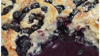 Best ever blueberry cobbler