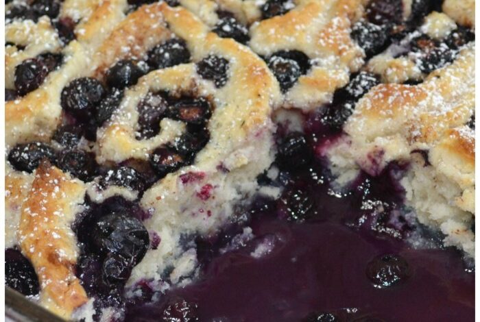 Best ever blueberry cobbler