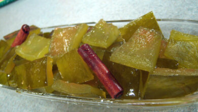 Japanese pickled watermelon rind