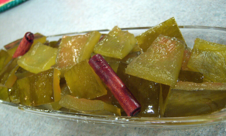 Japanese pickled watermelon rind