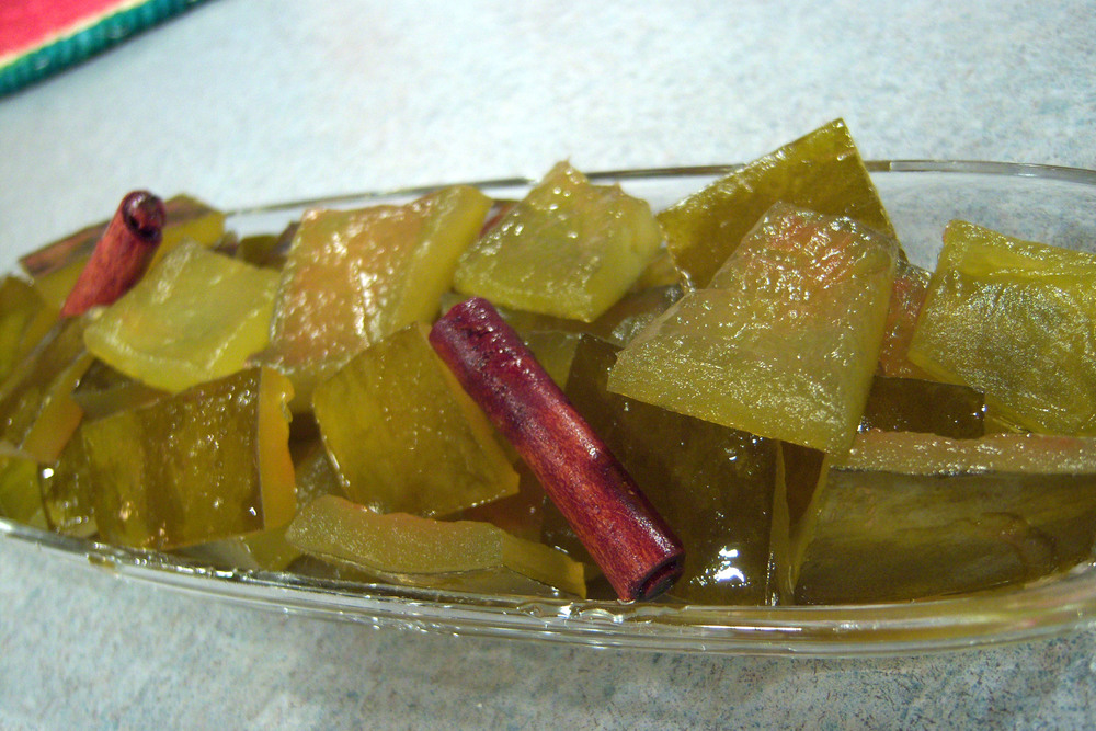 Japanese pickled watermelon rind