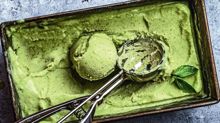 Pineapple and basil sorbet