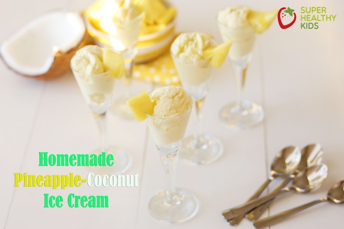 Coconut pineapple ice cream