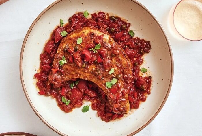 Slow cooker pork cacciatore