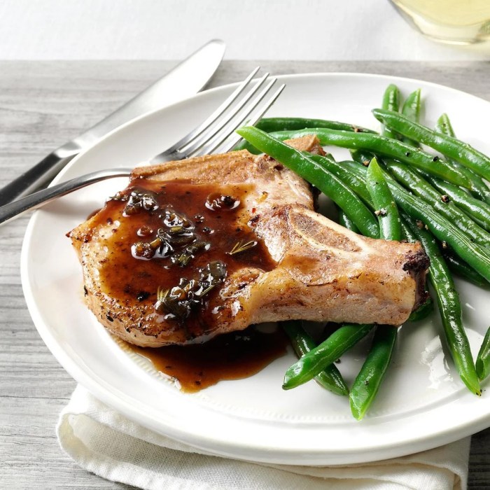 Honey glazed pork chops