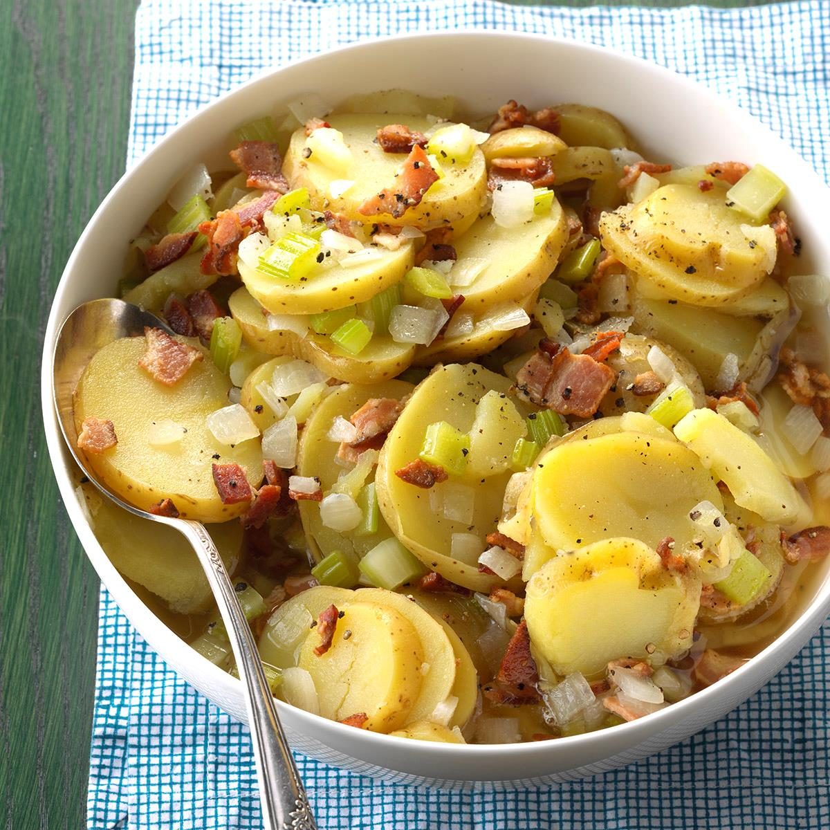 Traditional german warm potato salad