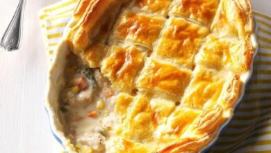 Puff pastry chicken pot pie