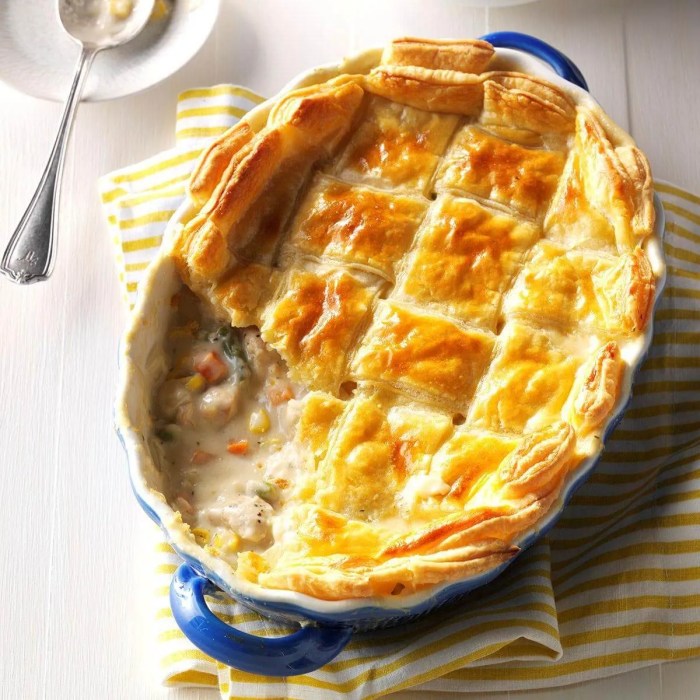 Puff pastry chicken pot pie