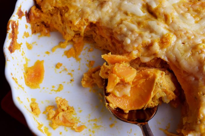 Potato and pumpkin gratin