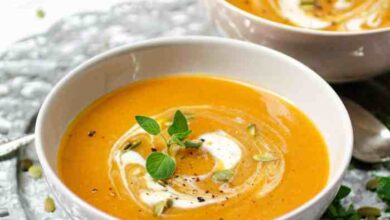 Butternut and apple harvest soup