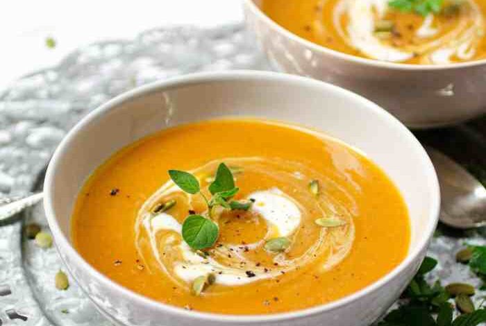 Butternut and apple harvest soup