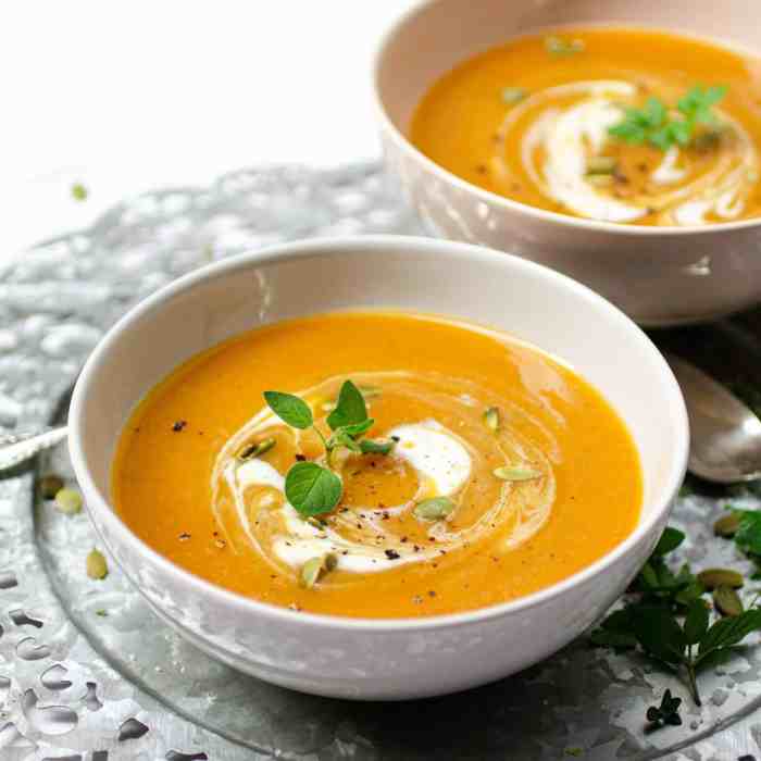 Butternut and apple harvest soup